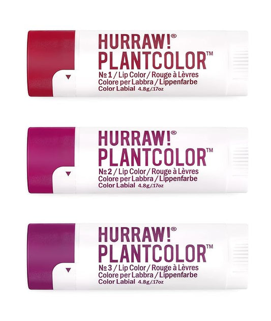 Hurraw! Plantcolor Lip Color Bundle: №1 №2 №3