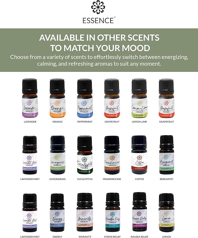 Essence Pearl Travel Case - Wearable Aromatherapy Kit with Nasal Diffuser Rings, Soaking Bay, and 5mL Essential Oil – Portable Wellness Gift Set for On-The-Go Self Care