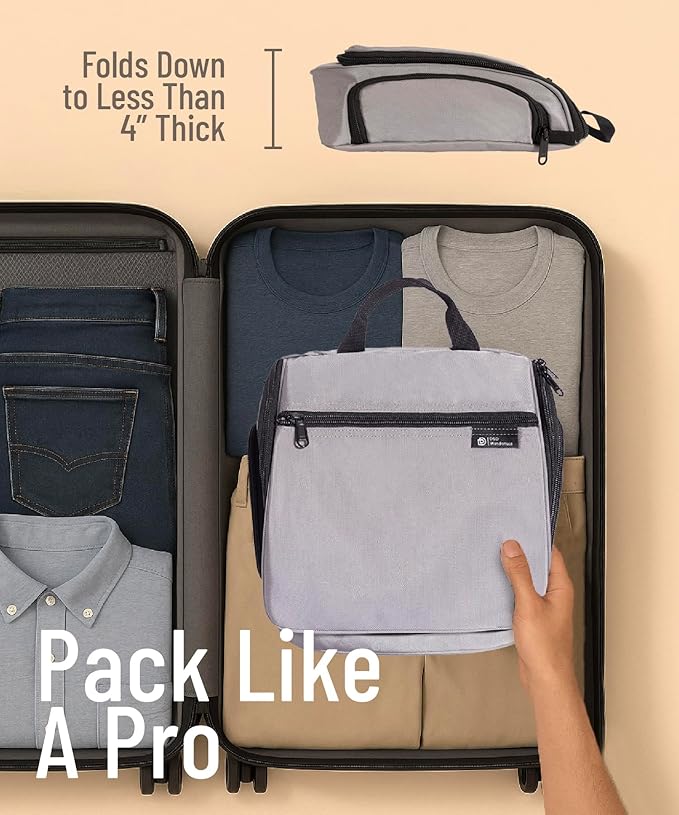 DD D&D Wanderlust D&D Hanging Travel Toiletry Bag for Men and Women – Cosmetics, Makeup and Toiletries Organizer Kit with 10 Compartments