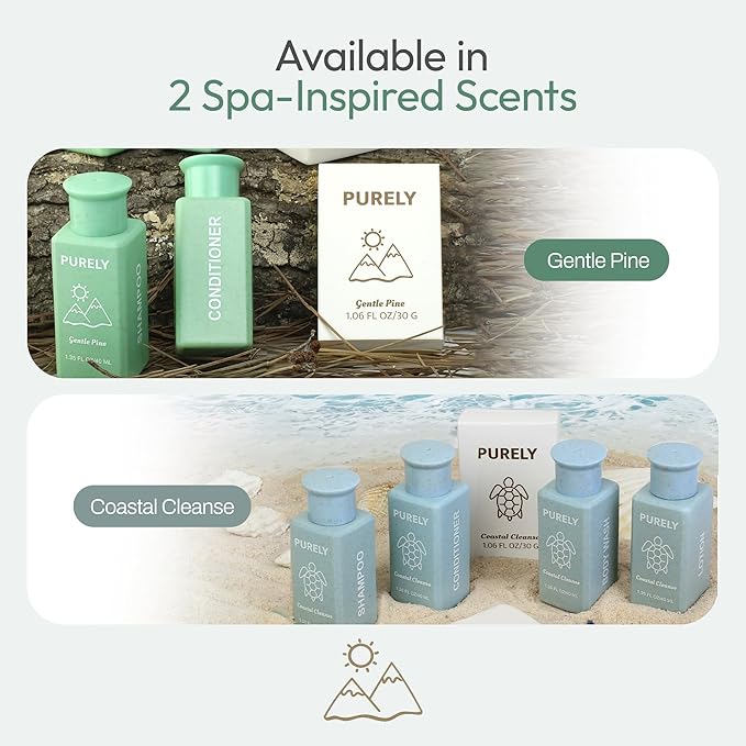 150‑Piece Bulk Travel Toiletries Set | Hotel & Airbnb Essentials | 1.3 oz Bottles (30 Shampoo, 30 Conditioner, 30 Body Wash, 30 Lotion, 30 Bar Soap) | Guest Bathroom Supplies + Homeless Outreach