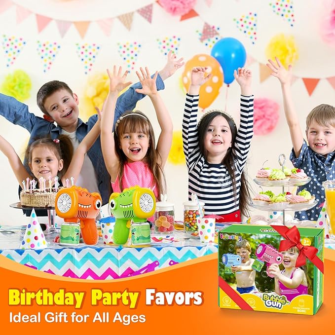 Boys Toys for 3-8 Year Old: 2 Pack Bubble Gun Machine Rechargeable, Kids Toys Birthday Gifts for 3 4 5 6 7 8 Years Old Boy Girls Toddlers Ages 3-5 Valentines Easter Outdoor