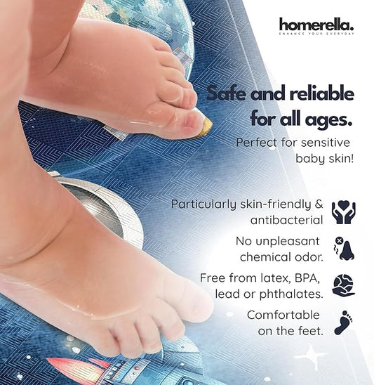 Bath Tub Mat Non Slip Anti Mold for Kids BPA Free INCL Hooks - homerella® Ocean Sea Animals 40x16, Baby Bath Mat Non Slip 200 Suction Cups, Non Toxic Machine Washable Toddler Bath Mat, EU Certified