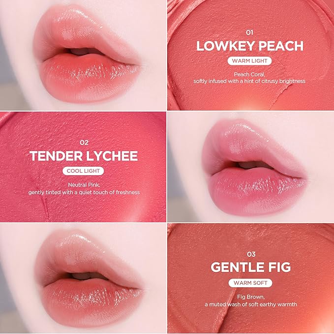 lilybyred Balming Dewy Tint | Korean Semi-Glow Lip Stain, Velvet to Soft Glow Texture, Sheer Buildable Color, Moisturizing & Lightweight, Natural Flush Look, Non-Sticky, 0.21 oz. (02 Tender Lychee)