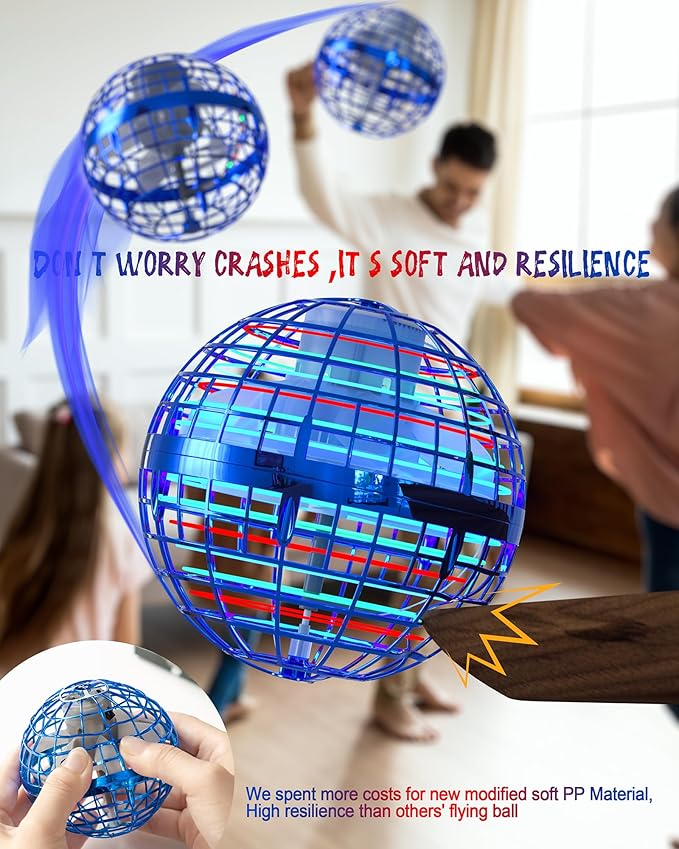 2025 Latest Cool Boys Toys Flying Orb Ball Toys for Ages 8-13 Hand Controlled Boomerang Hover Balls Mini Drone Flying Spinner UFO Magic Ball Christmas Birthday Gifts for Boys Girls