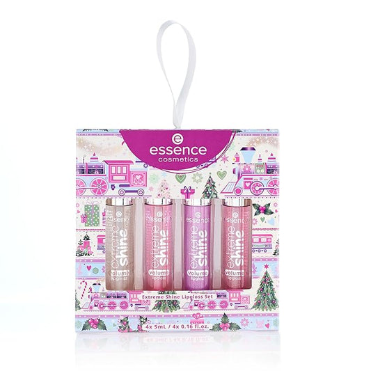 essence | Extreme Shine Volume Lipgloss Gift Set | 4 Shades in 1 Set | Stocking Stuffer for Beauty Lovers | Vegan & Cruelty Free | Free from Gluten, Parabens, Preservatives, Oil
