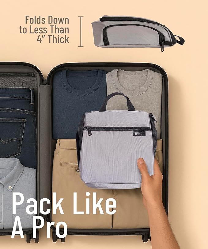 DD D&D Wanderlust D&D Hanging Travel Toiletry Bag for Men and Women – Cosmetics, Makeup and Toiletries Organizer Kit with 10 Compartments