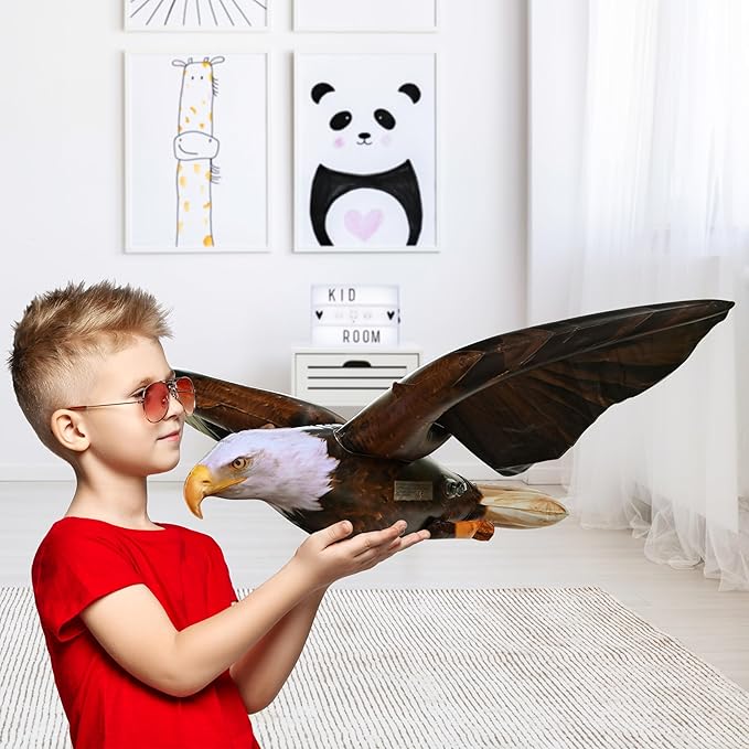 Jet Creations 38" Wingspan Inflatable Bald Eagle, Dark Brown, Realistic Wild Animal Figure, Patriotic Bird, Theme Parties, Pool Fun, Home Yard Decor