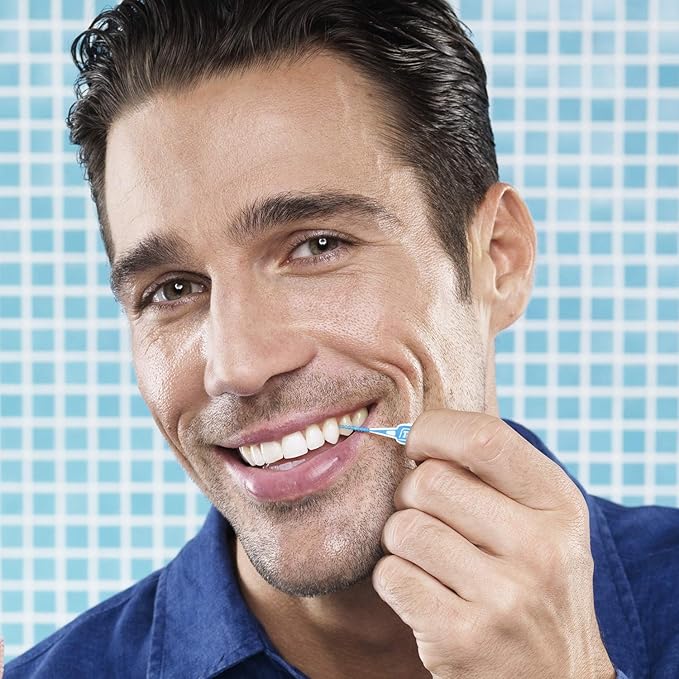 TEPE Dental Floss Picks, Tooth Picks Flossers, Floss Sticks, EasyPicks M/L, Blue, 36 Pk