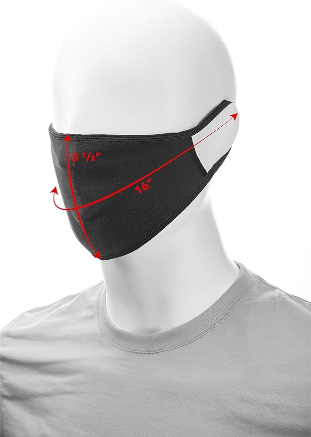 12 Pack Face Masks | Washable and Reusable | 2 Ply Cotton Spandex | Regular Size