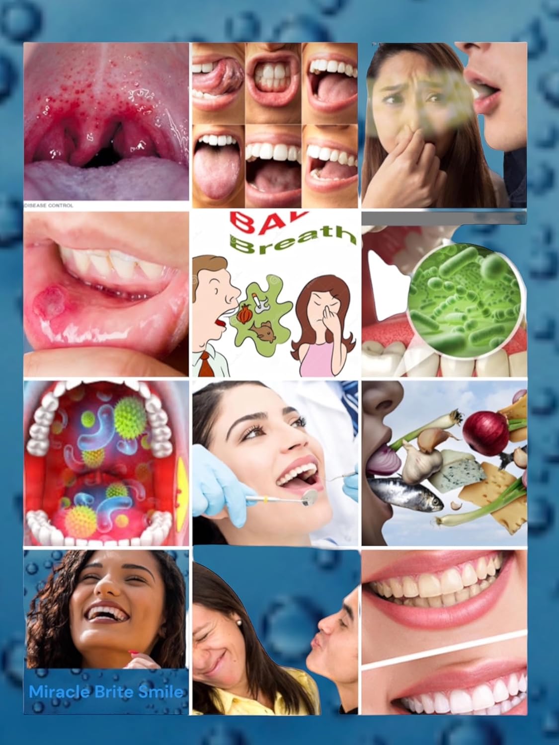 Miracle Brite Smile - 3% Hydrogen Peroxide Medical Food Grade, Peppermint, Lemon, Clove Leaf, Cinnamon and Rosemary