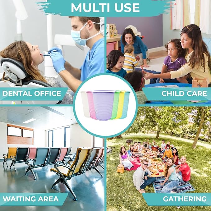 Disposable Cups | 500 Pack | 5 oz Purple Plastic Cups, Small Bathroom Cups, Disposable Cups Small, Perfect as Medicine, Water, Rinsing, Mouthwash Cups, Party Cups, Party Tumblers | Purple