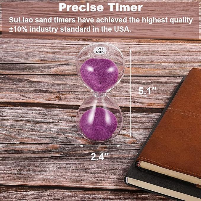 SuLiao Timer 15 Minute Hourglass: 5.1 Inch Gold Sand Clock, Large Sand Watch 15 Min, Hour Glass Sandglass for Kids, Games, Classroom, Home, Desk, Office Decoration