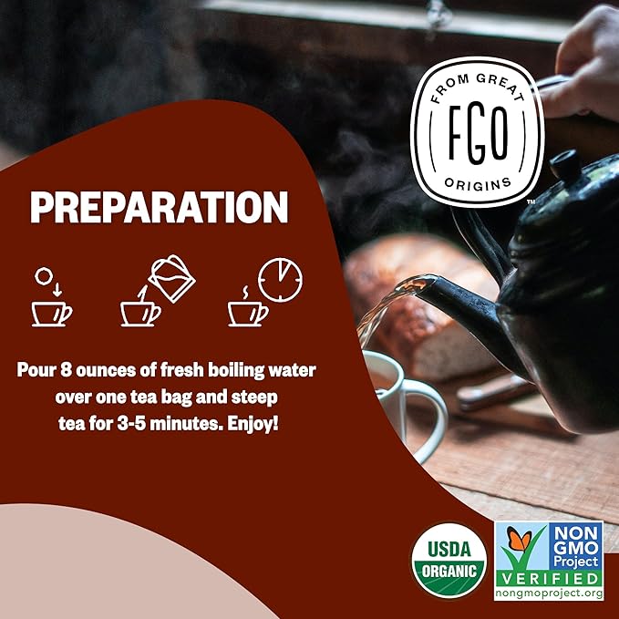 FGO Organic Oolong Tea, Eco-Conscious Tea Bags, 100 Count, Packaging May Vary (Pack of 1)