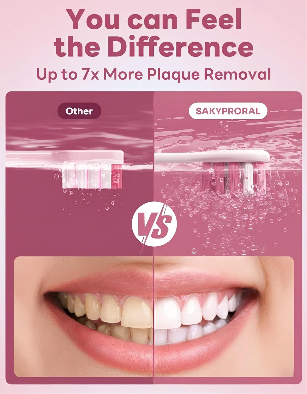 Electric Toothbrush with AI Smart Screen for Adults Kids Teens | 150-Day Battery, Real-Time Brushing Map | Whitening Mode, 3-Min Timer, Travel Case | Family Sonic Toothbrush (G5S Pink)