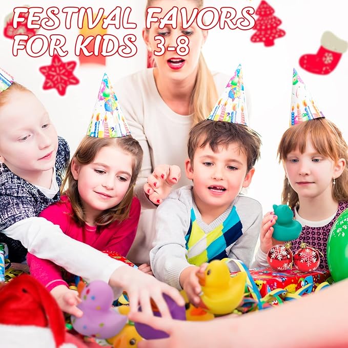 100 Pack Rubber Ducks in Bulk, Assorted Duckies for Jeeps Ducking, Rubber Duckies for Baby Bath Toys, Kids Bath Pool Toys Birthday Gifts Party Favors