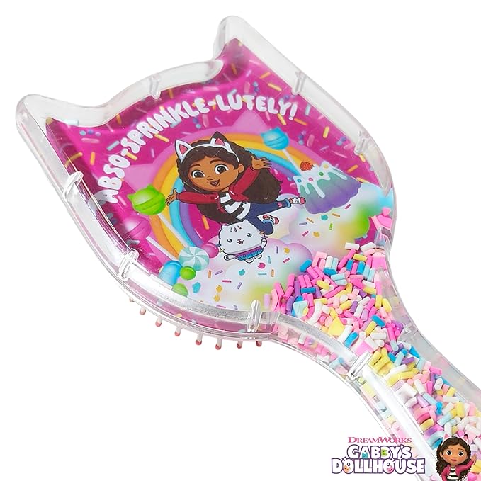 LUV HER Kids’ Detangling Confetti Hair Brush – Fun Gabby's Dollhouse Design, Gentle on Wet & Dry Hair, Ideal for Kids Ages 3+, Makes Hair Care Fun and Easy