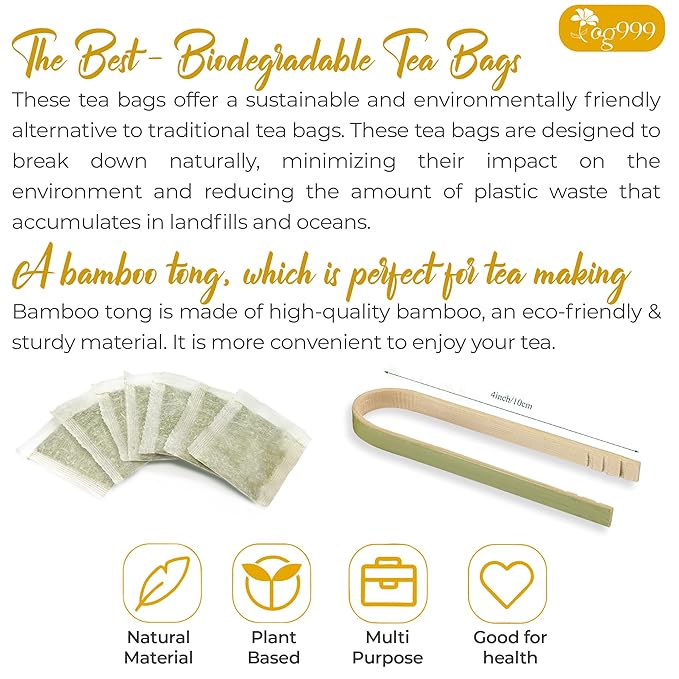 TOG999, 60 Bags Premium Turmeric Ginger Cinnamon Tea. Upgraded Version. Improve Digestion, Support Brain, Weight, Skin and Sleep. Eco-Conscious Tea Bags. No Sugar, No Caffeine, No Gluten, Vegan.