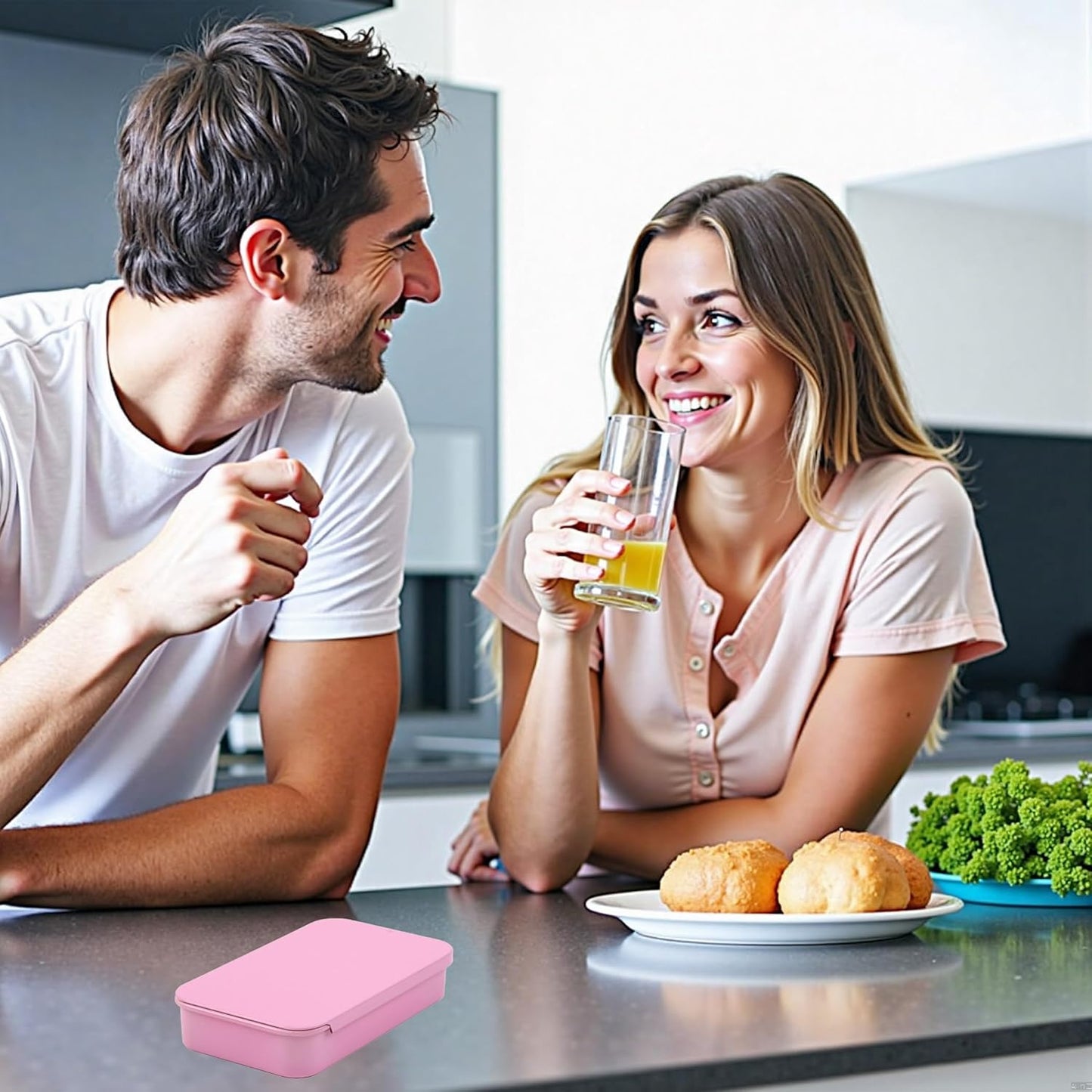 2Pack Dental Floss Portable Case,Dental Floss Dispenser,Convenient Refillable Glide Travel Adult Floss Box for Travel, Dates,Dinners and Hotels(Pink)