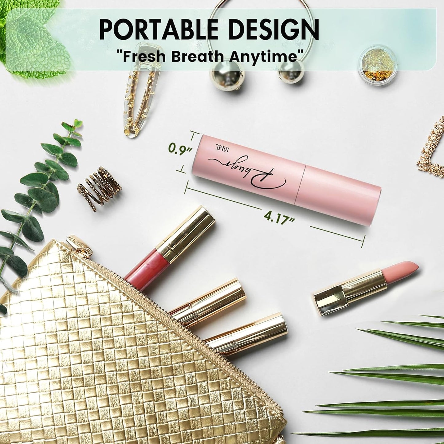 Breath Spray，5 Pcs Dry Mouth Spray，Mouth Spray Fresh Breath for Breath Care，Breath Spray for Bad Breath for Portability（10 ml/0.33 floz