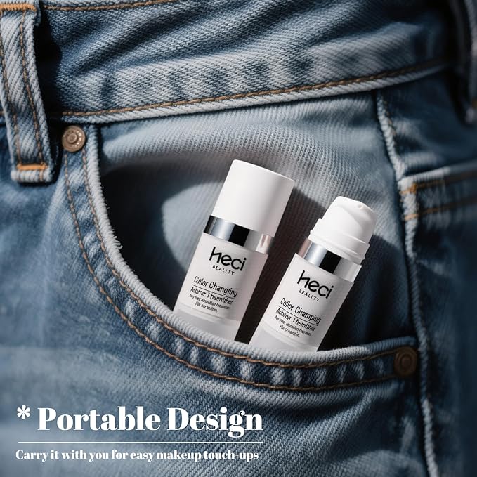 Color Changing Foundation,2 Pack Travel Size, Light Coverage, Improves Uneven Skin Tone, Lightweight & Lasting,Make up for Color Matching Foundation,Nature Finish for Warm Skin 0.42 oz