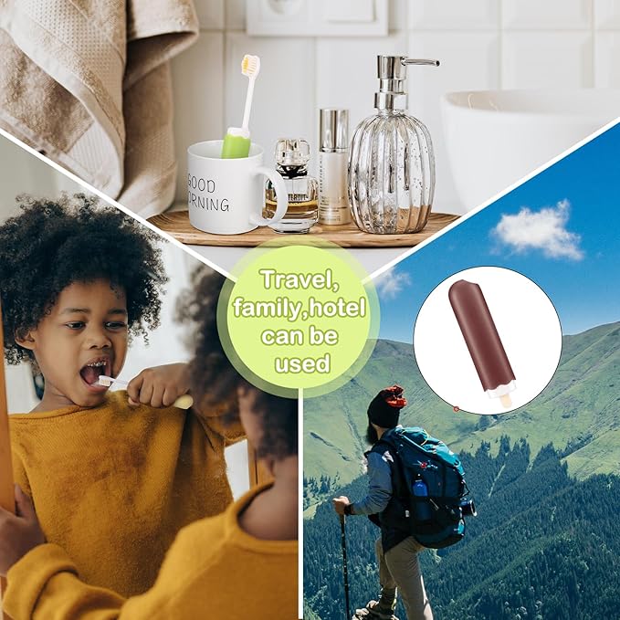 Patelai 4 Pieces Travel Toothbrush Set, Soft Bristle Mini Foldable Tooth Brush with Case, Individually Wrapped Small Portable Travel Size Toiletries Stuff for Camping (Vivid Color)