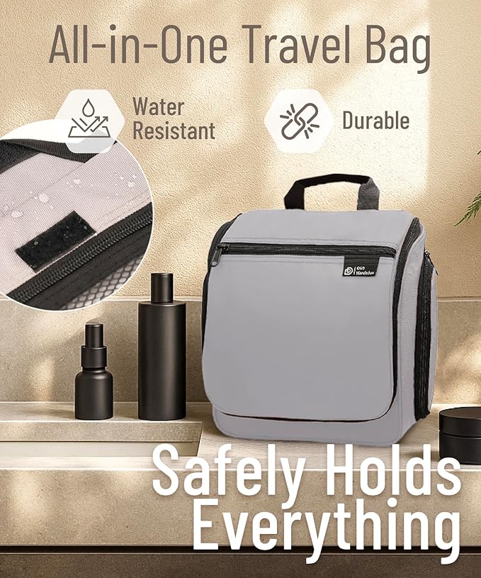 DD D&D Wanderlust D&D Hanging Travel Toiletry Bag for Men and Women – Cosmetics, Makeup and Toiletries Organizer Kit with 10 Compartments