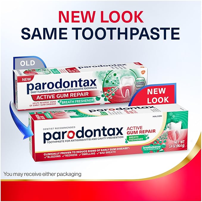 Parodontax Active Gum Repair Breath Freshener Toothpaste, 3x3.4 oz