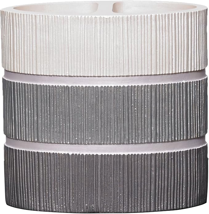 Zahari Home Modern Line Toothbrush Holder - Modern Western Design - Stylish Bathroom Essential - Luxury Decor for Toothbrushes and Toothpaste - Organize with Classic Charm