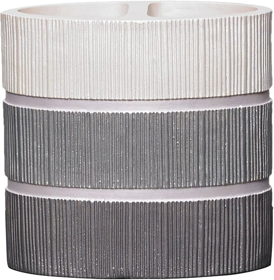 Zahari Home Modern Line Toothbrush Holder - Modern Western Design - Stylish Bathroom Essential - Luxury Decor for Toothbrushes and Toothpaste - Organize with Classic Charm