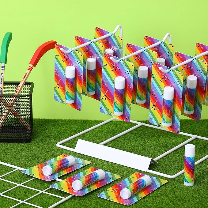 35 Pack Christmas Lip Balm Gifts Bulk Hockey Natural Moisturizing Lipstick Set Hockey Party Favors Sports Gift for Team Teen Adults Birthday Party Game Decorations Supplies