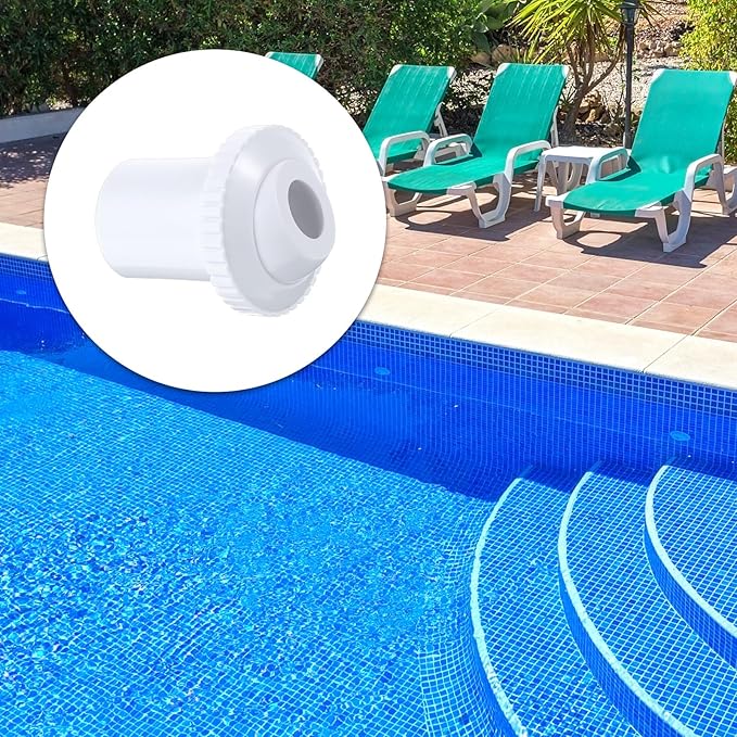 2 Pcs Pool Jet Nozzles, 3/4" Directional Flow Eyeball Inlet Jet, Swimming Pond Return Jets Replacement Parts Fittings Spa with 1-1/2 Inch MIP Thread Pool Accessories for Cleaning (2Pc 3/4" No Spiral)