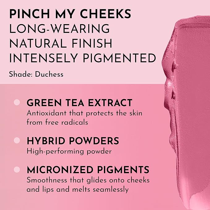 Lawless Pinch My Cheeks Soft-Blur Cream Blush - Duchess - Premium Blush with Natural Ingredients to Re-Energize and Protect the Skin While Imparting a Soft, Cloudy Finish - 0.18 oz