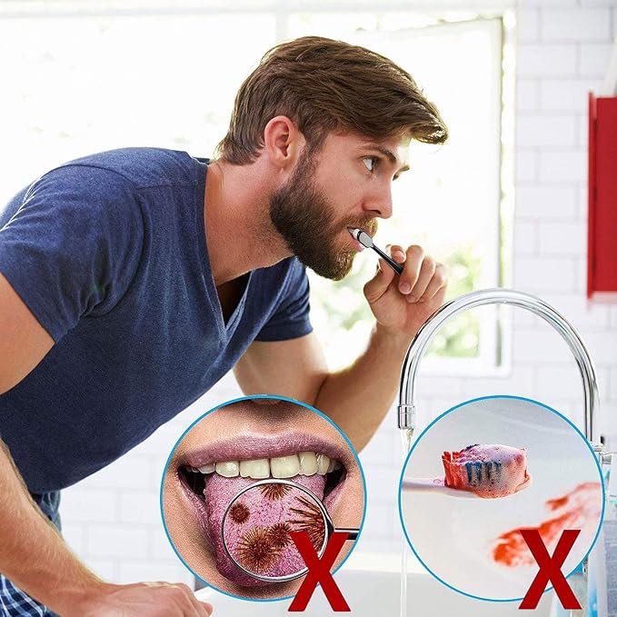 Boao 4 Pieces Extra Soft Toothbrushes for Sensitive Gums with 20000 Micro Nano Bristle for Adult Pregnant Gum Recession Elderly Braces, Protect Fragile Gums(Black, White)