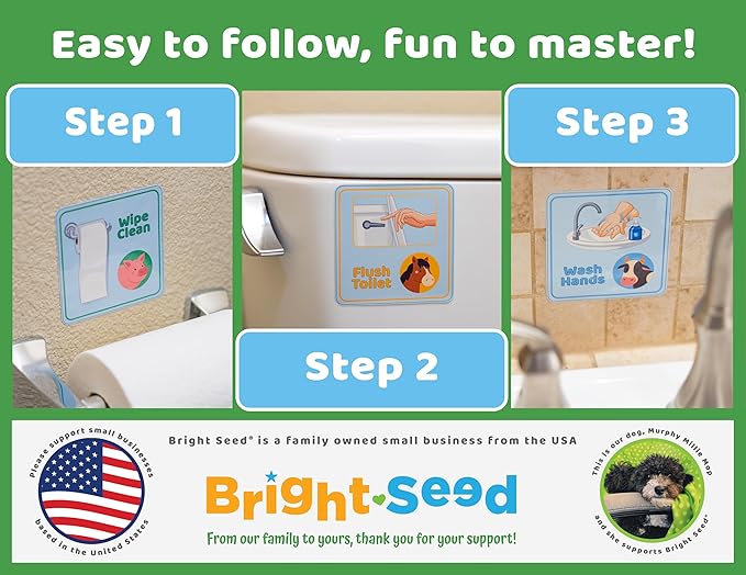 Reusable Magnetic Animals Potty Chart, Potty Training for Boys, Potty Training Chart for Toddler Girls, Potty Training Rewards Boys, Sticker Chart Kids, Potty Training Sticker Chart for Toddlers