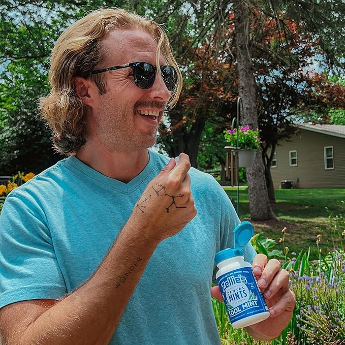 Zellie’s | 100% Xylitol | Gum Gift Set | Peppermint, Spearmint, Fresh Fruit, & Cinnamon | No Aspartame, Gluten Free, Vegan & Kosher Gum (100 Count – Pack of 4)