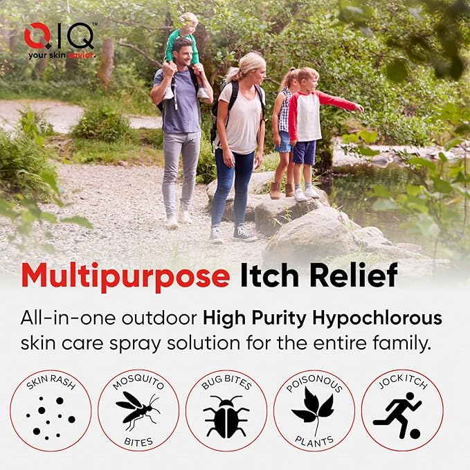 Itch Relief Spray – High Purity Hypochlorous Acid Spray, Fast Anti Itch Relief from Bug Bites, Rashes, Scrapes, Burns, and Helps Provide Relief from Eczema, Steroid & Alcohol-Free (3.4oz)