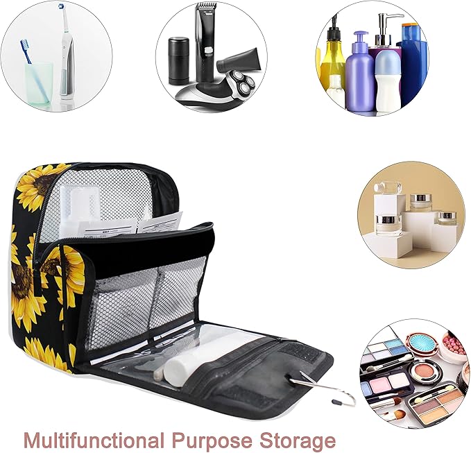 senya Hanging Travel Toiletry Bag Kit Makeup Case Cosmetics Organizer for Men Women