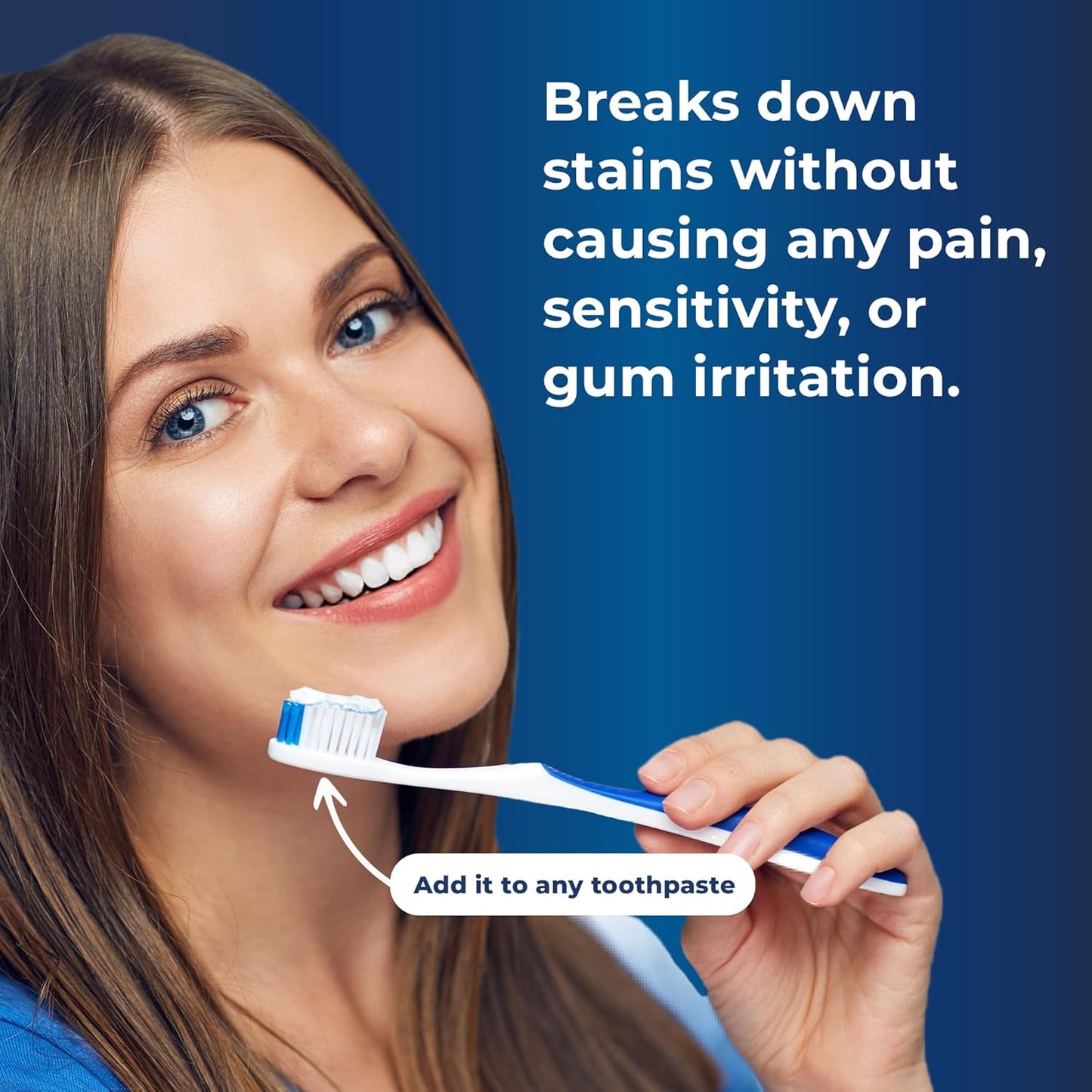 Teeth Whitening Powder - Hydroxyapatite, Remineralizing, Non-Sensitive Formula - Dentist-Approved Tooth Stain Remover & Polisher - Fluoride-Free (30 Grams)