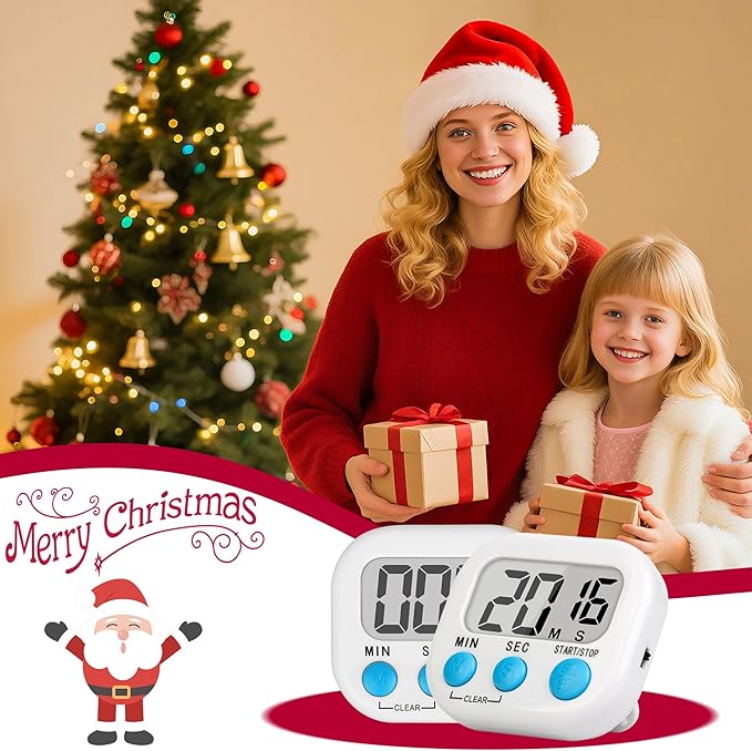 ZILLEEN Classroom Timer for Kids Teachers 4 Pack Digital Timers, White