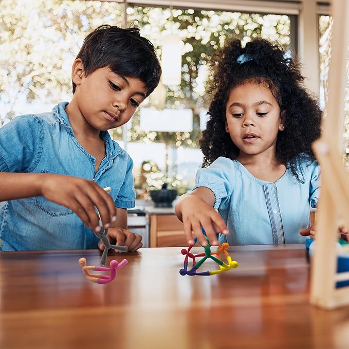 MAGMEN Enhanced Grip Magnetic Fidget Toys 10 Pack Travel Entertainment for Kids Ages 3 and Up STEM Sensory Toys for Airplane Car Trips & Quiet Play. Solid Colors