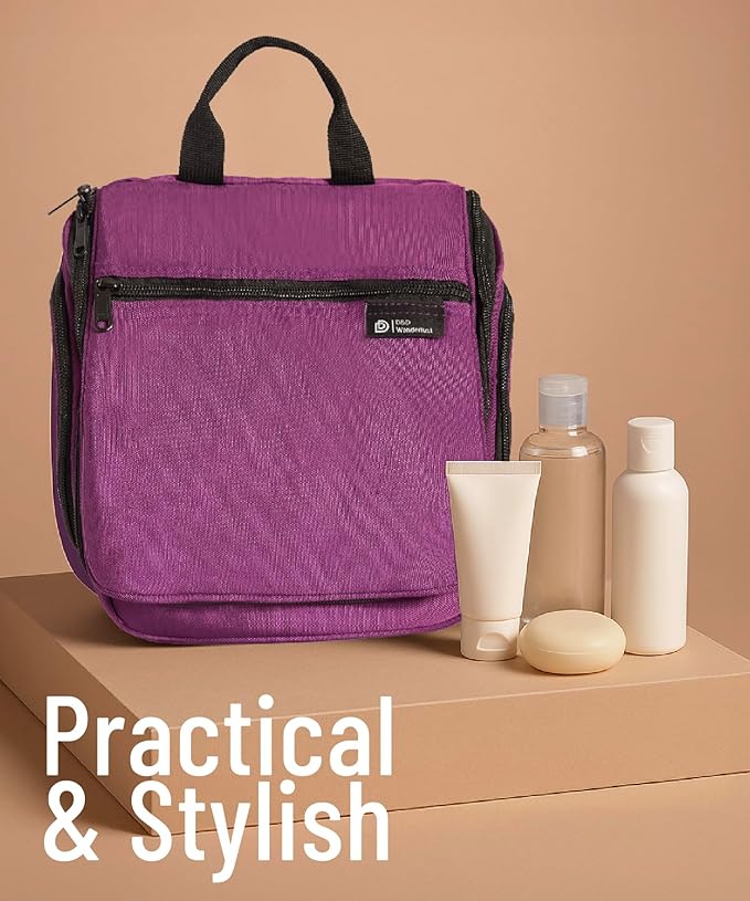 DD D&D Wanderlust D&D Hanging Travel Toiletry Bag for Men and Women – Cosmetics, Makeup and Toiletries Organizer Kit with 10 Compartments