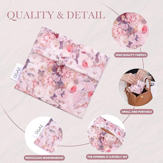 DGAZ Sanitary Napkin Storage Bag, Period Bag for Teen Aged Girls, Portable Period Bag for Panty Liners/Menstrual Cup/Small Tampons，Mini Makeup Bag for Purse(Kaleidoscope)