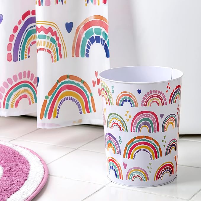 Allure Home Creation Rainbow Hearts Bath Set 7-Piece Bundle