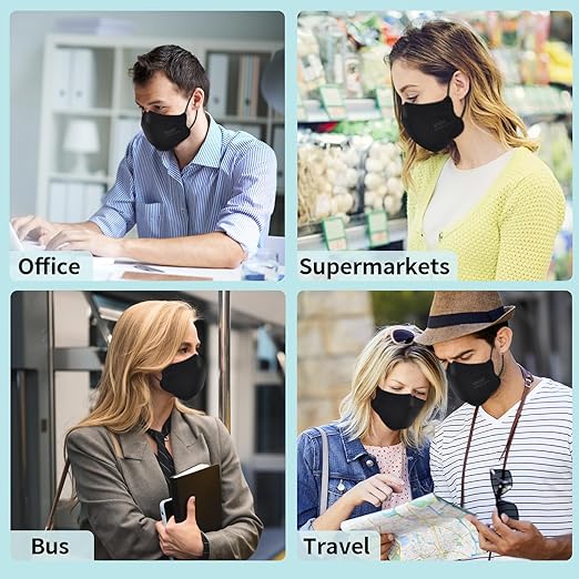 LEMENT KN95 Face Masks,50 Pack Breathable Cup Dust Disposable Masks For Adult,Teenager