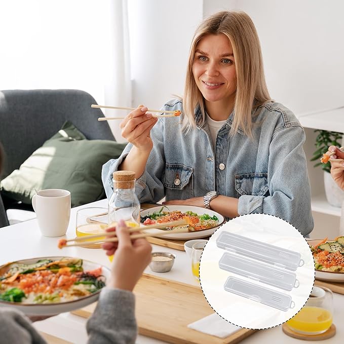 9 Pcs Tongue Scraper Case, Portable Clear Tongue Scraper Travel Case, Transparent Appearance, Easy to Open and Close, Not Easy to Break, Can Accommodate Dental Floss, Toothbrush, Small Teaspoon