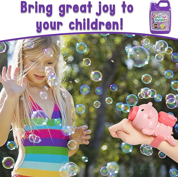 Lulu Home Bubble Concentrated Solution, 1 L/ 33.8 OZ Bubble Refill Solution for Kids Bubble Machine, Giant Bubble Wand, Bubble Blower Toys, Halloween Party Favors (Purple)