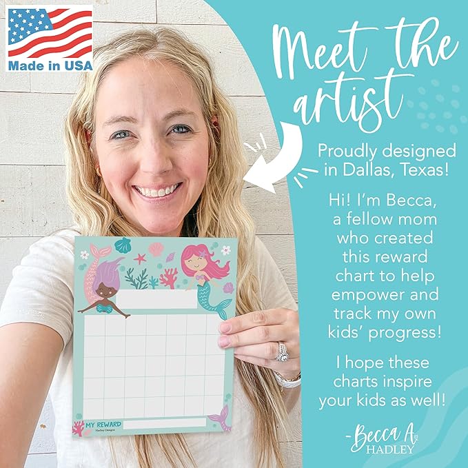 Sticker Chart for Kids Behavior at Home & Classroom - 25 Reward Chart for Kids Incentives, Gold Star Sticker Sheets, Mermaid Incentive Charts for Classroom Must Haves