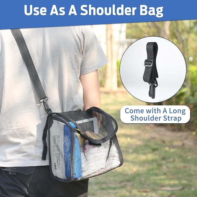 Bath Toy Storage, Goowin Bath Toy Holder, 3 Compartment Large Openings Bath Toy Organizer, Large Capacity Bath Tub Toy Holder, Kids Bathtub Toy Storage For Accessing & Sorting Toys (Black, Upgrade)