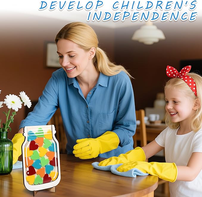 Magnetic Reward Jar System, Personalized Stars Reward Jar for Students Kids Behavior, Magnetic Reward Jar for Classroom Board Behavior Management Home Reward Jar for Boys Girls (Heart)