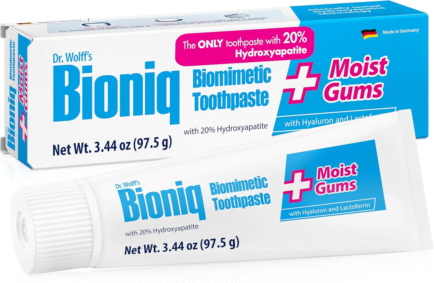 Bioniq Plus Biomimetic Toothpaste with 20 Percent Hydroxyapatite for Teeth and Gums I Clinically Tested I 3.44 Oz